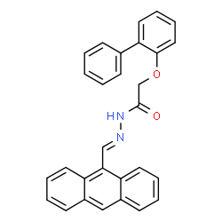 N'-[(E)-anthracen-9-ylmethylidene]-2-(biphenyl-2-yloxy)acetohydrazide Structure