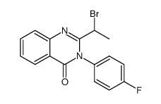 2-(1-bromo-ethyl)-3-(4-fluoro-phenyl)-3H-quinazolin-4-one结构式