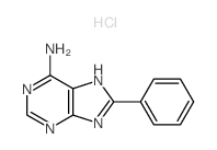 9H-Purin-6-amine,8-phenyl-, hydrochloride (1:1) structure