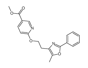 6-[2-(5-Methyl-2-phenyl-oxazol-4-yl)-ethoxy]-nicotinic acid methyl ester结构式