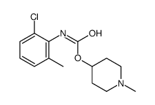 2-Chloro-6-methylcarbanilic acid 1-methyl-4-piperidinyl ester结构式