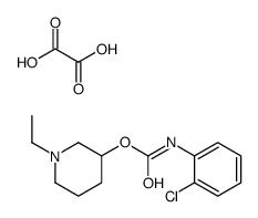 (1-ethylpiperidin-1-ium-3-yl) N-(2-chlorophenyl)carbamate,2-hydroxy-2-oxoacetate Structure