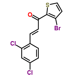 1-(3-BROMO-2-THIENYL)-3-(2,4-DICHLOROPHENYL)-2-PROPEN-1-ONE structure