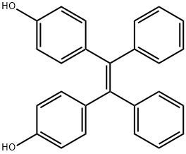 Cis-4-[2-(4-hydroxyphenyl)-1,2-diphenylethenyl]phenol Structure