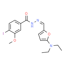 Benzoic acid,4-iodo-3-methoxy-,[[5-(diethylamino)-2-furanyl]methylene]hydrazide (9CI)结构式