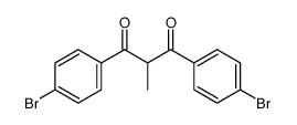 1,3-di(p-bromophenyl)-2-methyl-1,3-propanedione Structure