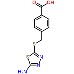 4-{[(5-Amino-1,3,4-thiadiazol-2-yl)sulfanyl]methyl}benzoic acid结构式