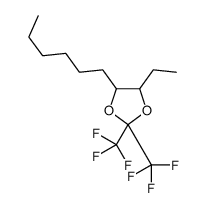 rel-(4R*,5R*)-2,2-Bis(trifluoromethyl)-4-ethyl-5-hexyl-1,3-dioxolane Structure