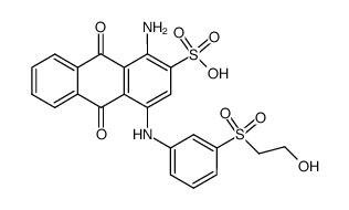 1-Amino-4-[3-(2-hydroxyethylsulfonyl)phenylamino]-9,10-dihydro-9,10-dioxo-2-anthracenesulfonic acid结构式