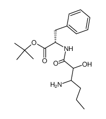 (S)-2-(3-Amino-2-hydroxy-hexanoylamino)-3-phenyl-propionic acid tert-butyl ester Structure