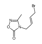 4-(4-bromobut-2-enyl)-3-methyl-1,2,4-oxadiazol-5-one结构式