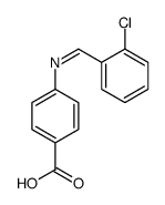 4-[(2-chlorophenyl)methylideneamino]benzoic acid结构式
