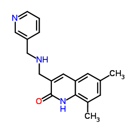 6,8-Dimethyl-3-{[(3-pyridinylmethyl)amino]methyl}-2(1H)-quinolinone结构式