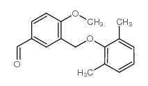 3-[(2,6-二甲基苯氧基)甲基]-4-甲氧基苯甲醛结构式