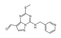 8-formyl-4-(pyridin-3-ylmethylamino)-2-methylthiopyrazolo[1,5-a]-1,3,5-triazine Structure