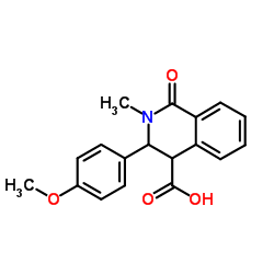 3-(4-Methoxyphenyl)-2-methyl-1-oxo-1,2,3,4-tetrahydro-4-isoquinolinecarboxylic acid结构式