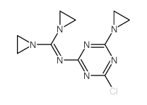 1,1-diaziridin-1-yl-N-(4-aziridin-1-yl-6-chloro-1,3,5-triazin-2-yl)methanimine结构式