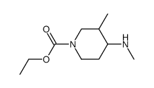 1-carbethoxy-4-methylamino-3-methylpiperidine Structure