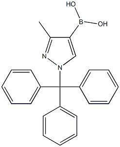 3-Methyl-1-trityl-1H-pyrazol-4-ylboronic acid Structure