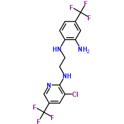 N1-[2-[[3-chloro-5-(trifluoromethyl)-2-pyridyl]amino]ethyl]-4-(trifluoromethyl)benzene-1,2-diamine结构式