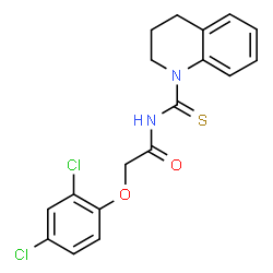 2-(2,4-dichlorophenoxy)-N-(3,4-dihydro-1(2H)-quinolinylcarbonothioyl)acetamide结构式