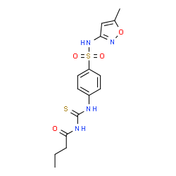 N-{[(4-{[(5-methyl-3-isoxazolyl)amino]sulfonyl}phenyl)amino]carbonothioyl}butanamide结构式