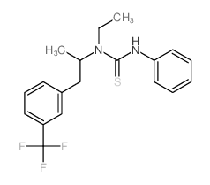 1-ethyl-3-phenyl-1-[1-[3-(trifluoromethyl)phenyl]propan-2-yl]thiourea structure