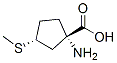 Cyclopentanecarboxylic acid, 1-amino-3-(methylthio)-, trans- (9CI)结构式