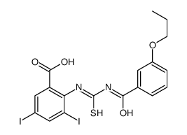 3,5-DIIODO-2-[[[(3-PROPOXYBENZOYL)AMINO]THIOXOMETHYL]AMINO]-BENZOIC ACID Structure