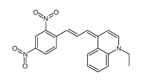 4-[3-(2,4-dinitrophenyl)prop-2-enylidene]-1-ethylquinoline结构式