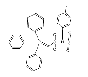 N-(methylsulfonyl)-N-(p-tolyl)-1-(triphenyl-l5-phosphanylidene)methanesulfonamide结构式