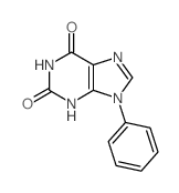 1H-Purine-2,6-dione,3,9-dihydro-9-phenyl-结构式