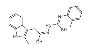 1-[[2-(2-methyl-1H-indol-3-yl)acetyl]amino]-3-(2-methylphenyl)thiourea结构式