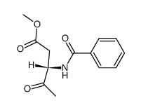 methyl 3-(benzoylamino)-4-oxovalerate结构式