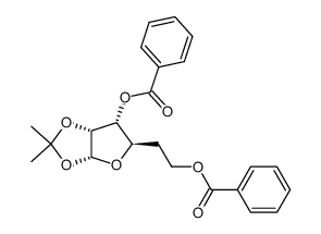 5-Deoxy-1-O,2-O-isopropylidene-3-O,6-O-dibenzoyl-α-D-ribo-hexofuranose结构式