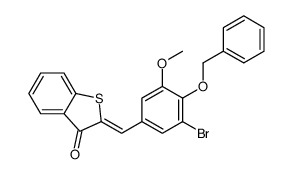 (2Z)-2-[(3-bromo-5-methoxy-4-phenylmethoxyphenyl)methylidene]-1-benzothiophen-3-one Structure