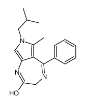 6-methyl-7-(2-methylpropyl)-5-phenyl-1,3-dihydropyrrolo[3,4-e][1,4]diazepin-2-one结构式