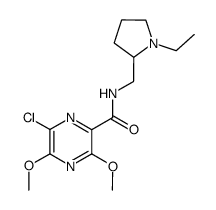 6-chloro-3,5-dimethoxy-pyrazine-2-carboxylic acid (1-ethyl-pyrrolidin-2-ylmethyl)-amide Structure