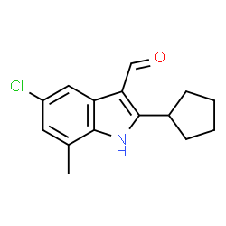 1H-Indole-3-carboxaldehyde,5-chloro-2-cyclopentyl-7-methyl-(9CI)结构式