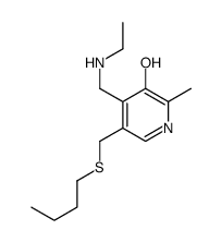 5-(butylsulfanylmethyl)-4-(ethylaminomethyl)-2-methylpyridin-3-ol结构式