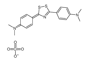 [4-[5-[4-(dimethylamino)phenyl]-1,2,4-dithiazol-3-ylidene]cyclohexa-2,5-dien-1-ylidene]-dimethylazanium,perchlorate结构式