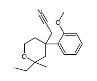 2-[2-ethyl-4-(2-methoxyphenyl)-2-methyloxan-4-yl]acetonitrile Structure