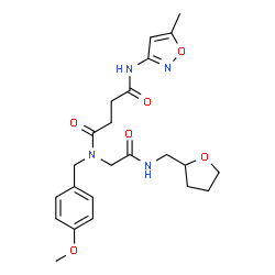 Butanediamide, N-[(4-methoxyphenyl)methyl]-N-(5-methyl-3-isoxazolyl)-N-[2-oxo-2-[[(tetrahydro-2-furanyl)methyl]amino]ethyl]- (9CI)结构式
