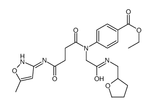 Benzoic acid, 4-[[4-[(5-methyl-3-isoxazolyl)amino]-1,4-dioxobutyl][2-oxo-2-[[(tetrahydro-2-furanyl)methyl]amino]ethyl]amino]-, ethyl ester (9CI)结构式