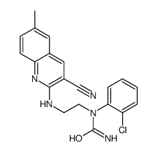 (9CI)-N-(2-氯苯基)-N-[2-[(3-氰基-6-甲基-2-喹啉)氨基]乙基]-脲结构式