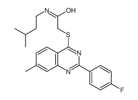 Acetamide, 2-[[2-(4-fluorophenyl)-7-methyl-4-quinazolinyl]thio]-N-(3-methylbutyl)- (9CI)结构式
