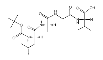 tert-butyloxycarbonyl-L-leucyl-L-alanylglycyl-L-valine结构式