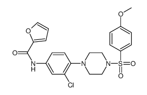 N-[3-chloro-4-[4-(4-methoxyphenyl)sulfonylpiperazin-1-yl]phenyl]furan-2-carboxamide Structure