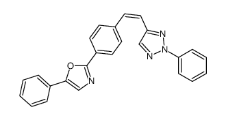 5-phenyl-2-[4-[2-(2-phenyltriazol-4-yl)ethenyl]phenyl]-1,3-oxazole结构式