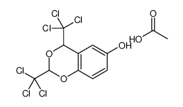 acetic acid,2,4-bis(trichloromethyl)-4H-1,3-benzodioxin-6-ol结构式